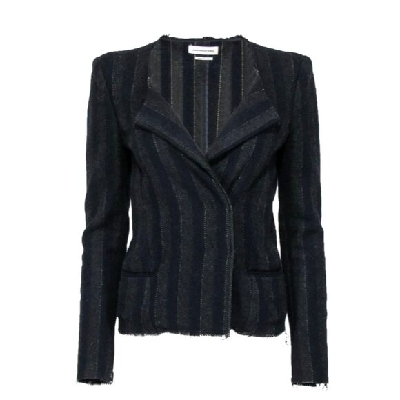 Isabel Marant Étoile Womens Striped Wool Jacket - Size 38 - Picture 2 of 12